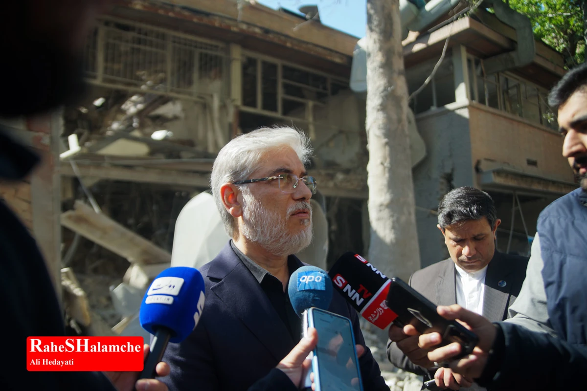گزارش تصویری از آثار حملات موشکی در دانشگاه شریف و منازل مسکونی