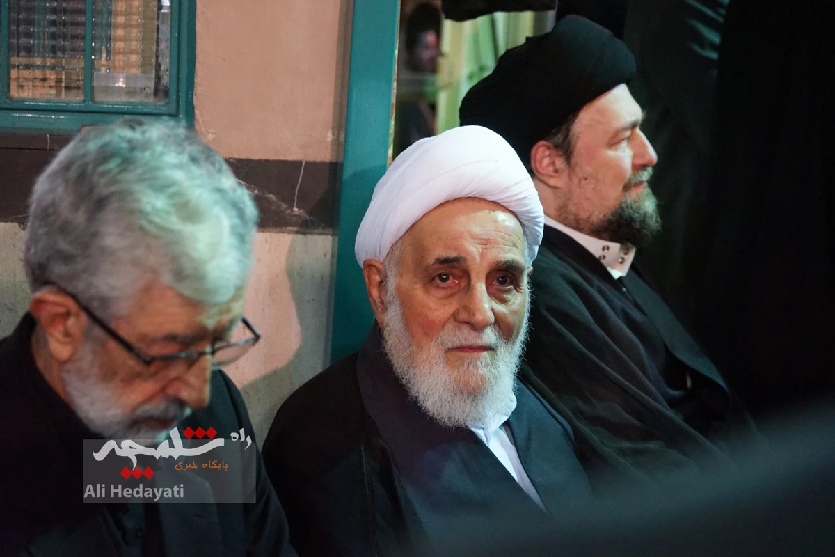 چه کسانی در مراسم ختم مادر همسر سیدحسن خمینی حضور داشتند؟ +تصاویر