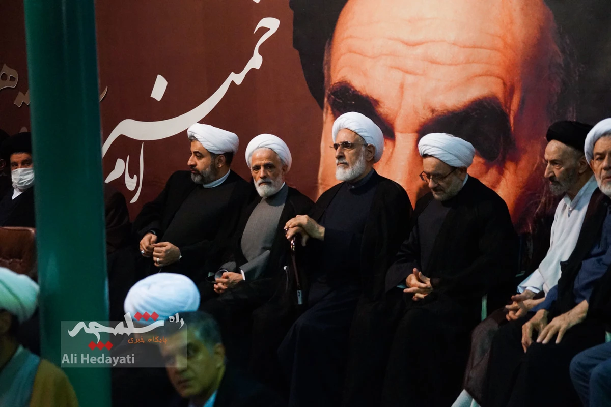 چه کسانی در مراسم ختم مادر همسر سیدحسن خمینی حضور داشتند؟ +تصاویر