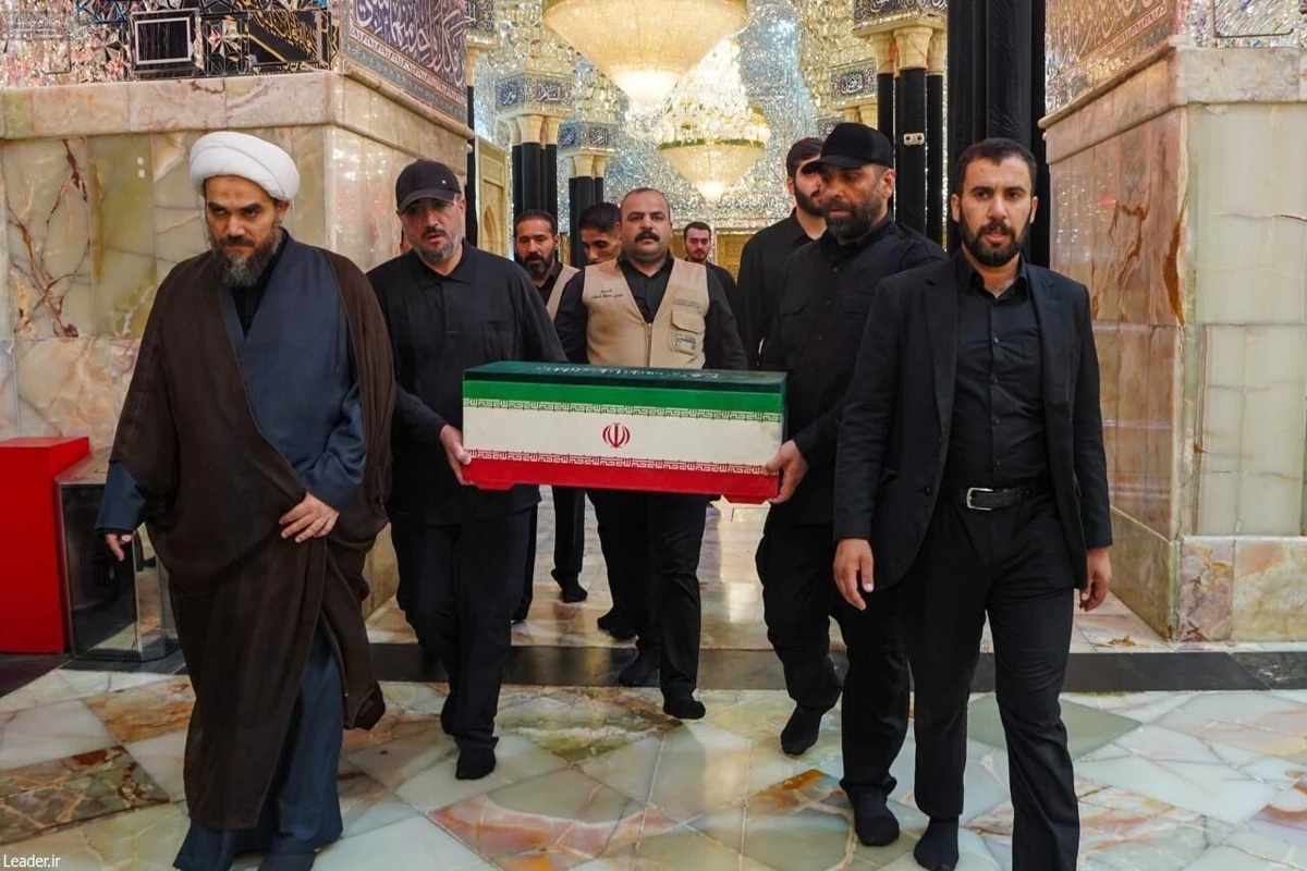 تشییع باشکوه رهبر شهید ایران در نجف اشرف +تصاویر