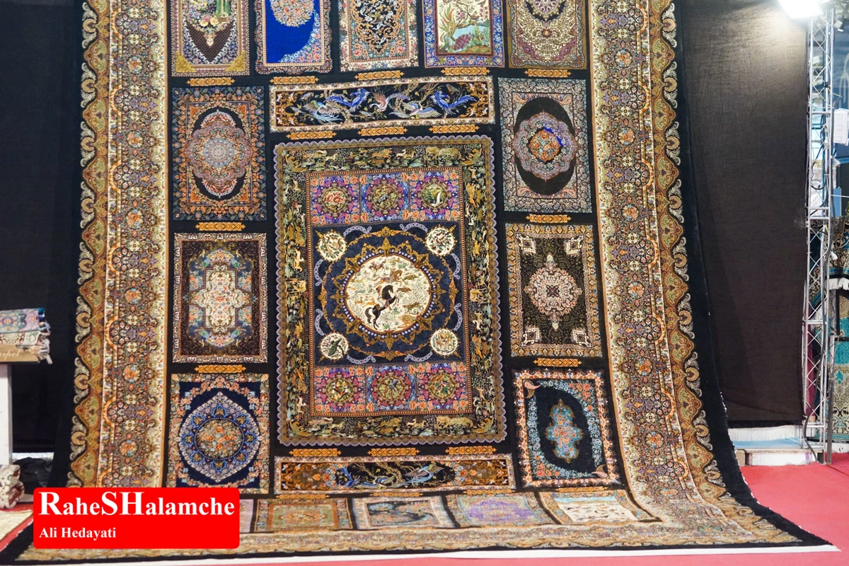 افتتاح نمایشگاه فرش دست‌بافت با حضور شهباز حسن‌پور در تهران +تصاویر