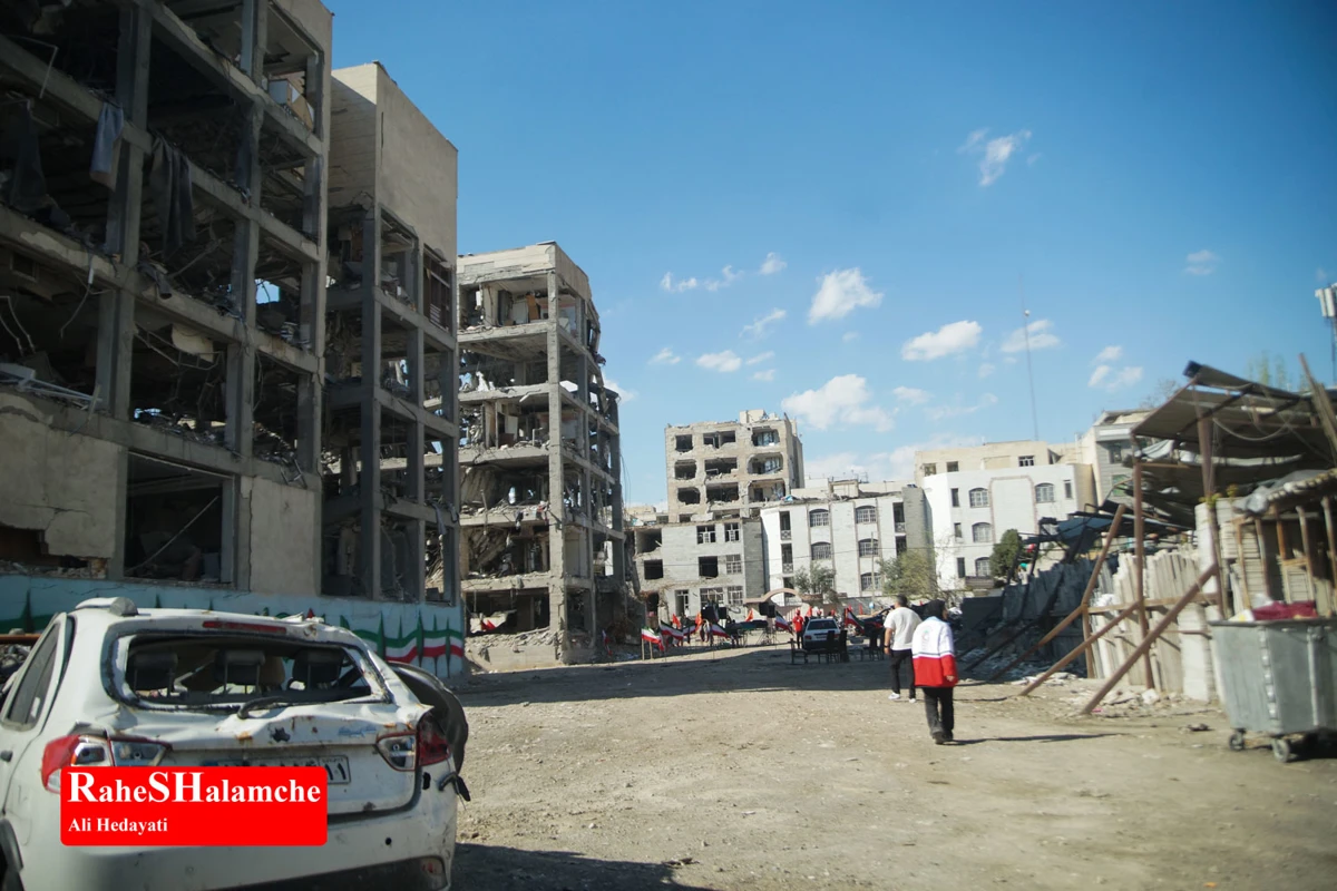 گزارش تصویری از آثار حملات موشکی در دانشگاه شریف و منازل مسکونی