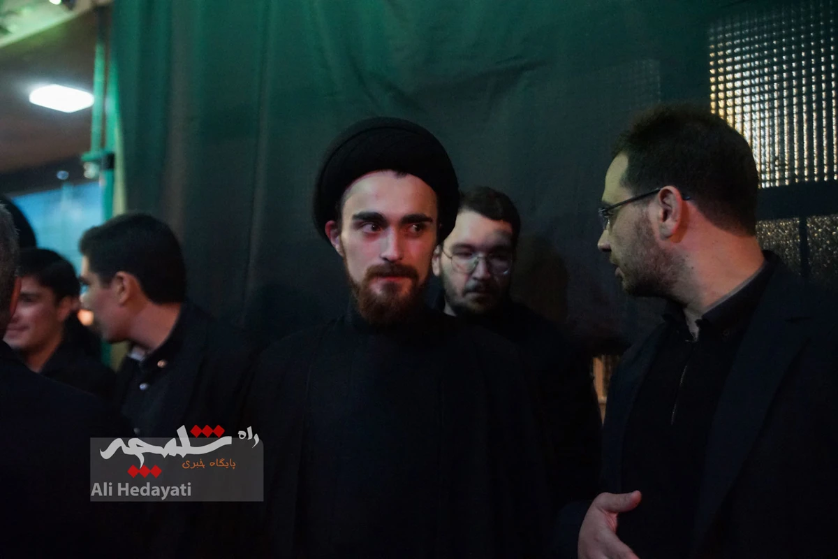 چه کسانی در مراسم ختم مادر همسر سیدحسن خمینی حضور داشتند؟ +تصاویر