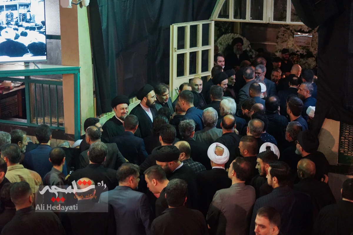 چه کسانی در مراسم ختم مادر همسر سیدحسن خمینی حضور داشتند؟ +تصاویر