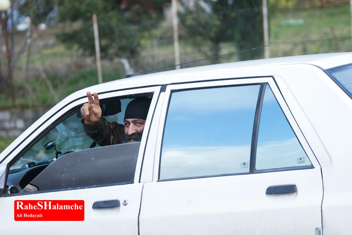 رژه خودرویی مردم بندپی بابل در حمایت از آرمان‌های رهبر شهید +تصاویر 