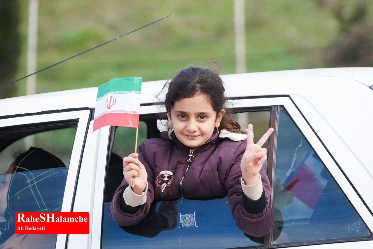 رژه خودرویی مردم بندپی بابل در حمایت از آرمان‌های رهبر شهید +تصاویر 
