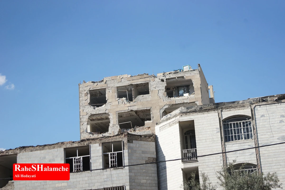 گزارش تصویری از آثار حملات موشکی در دانشگاه شریف و منازل مسکونی