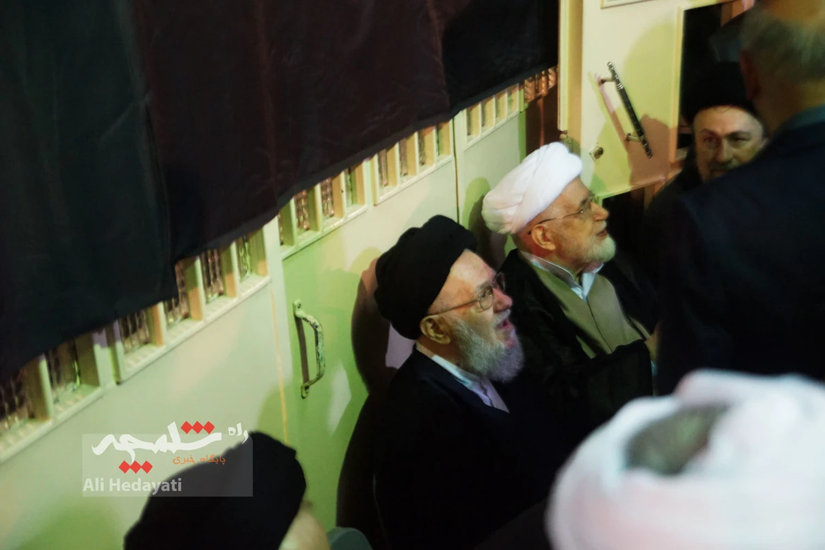 چه کسانی در مراسم ختم مادر همسر سیدحسن خمینی حضور داشتند؟ +تصاویر