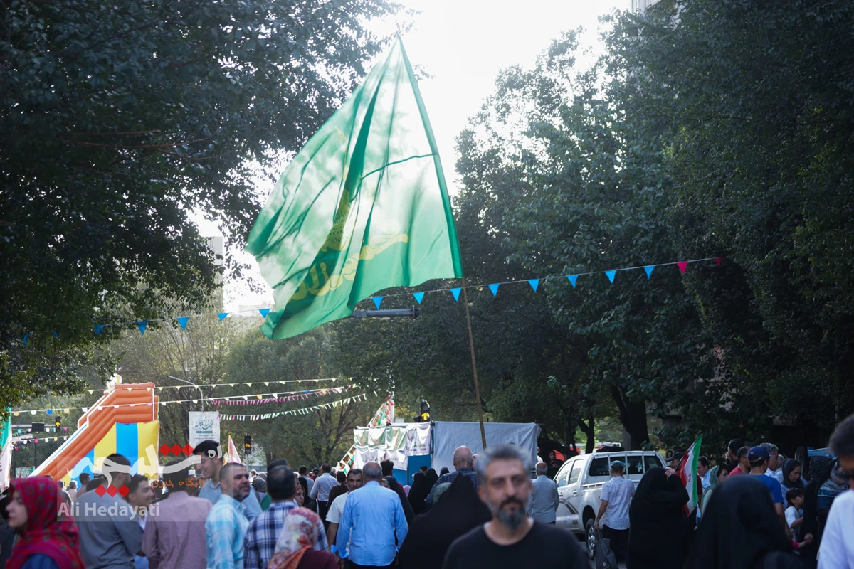 جشن «امت احمد» از میدان هفت تیر تا میدان ولی‌عصر(عج) +تصاویر
