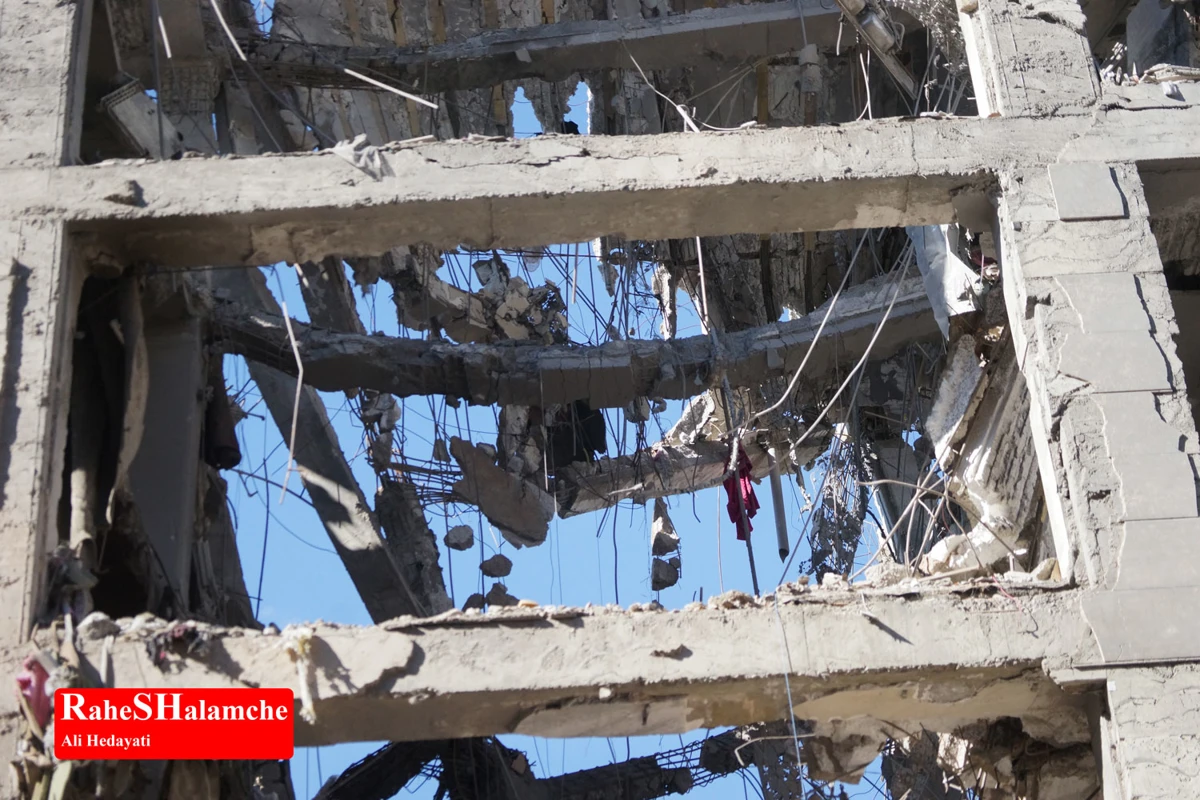 گزارش تصویری از آثار حملات موشکی در دانشگاه شریف و منازل مسکونی