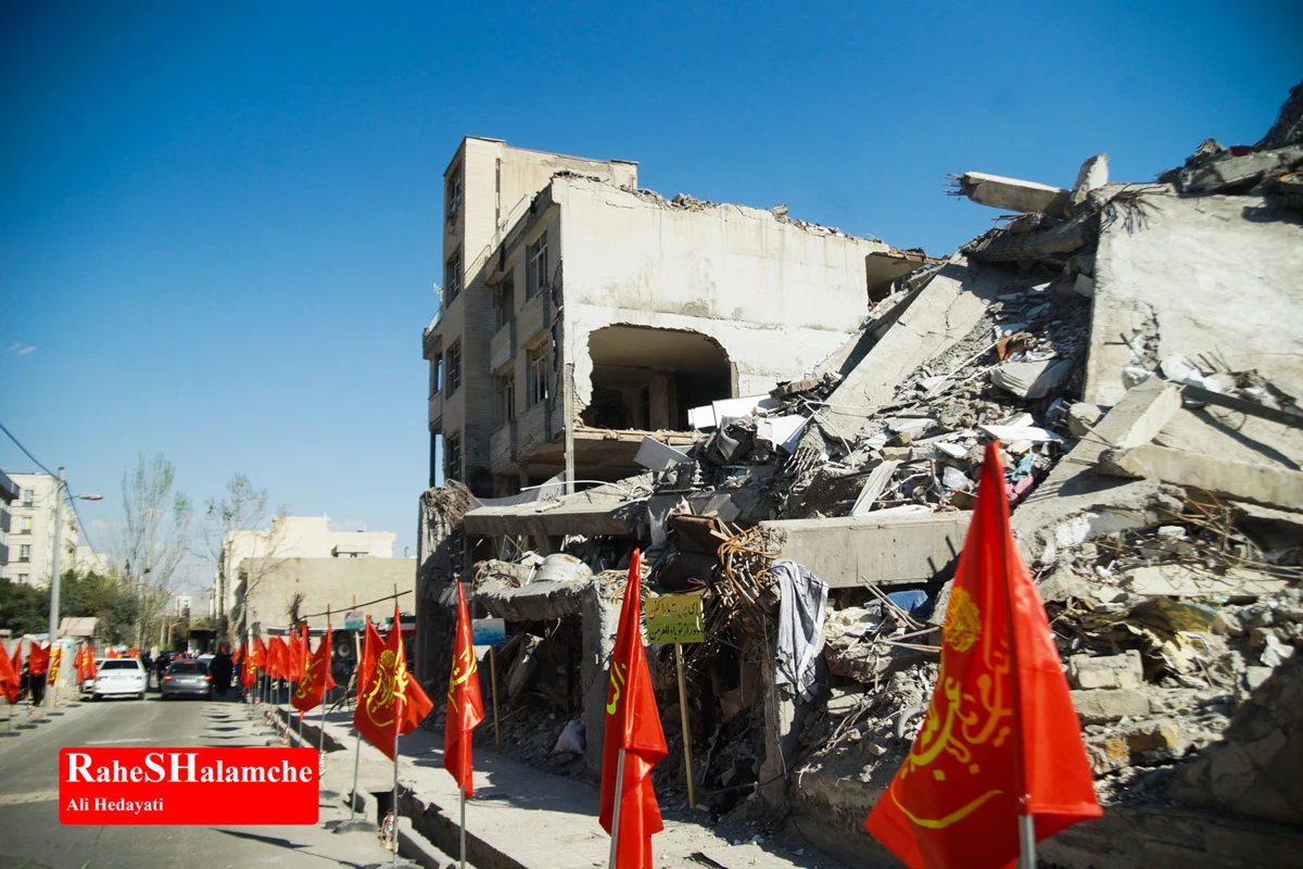 گزارش تصویری از آثار حملات موشکی در دانشگاه شریف و منازل مسکونی