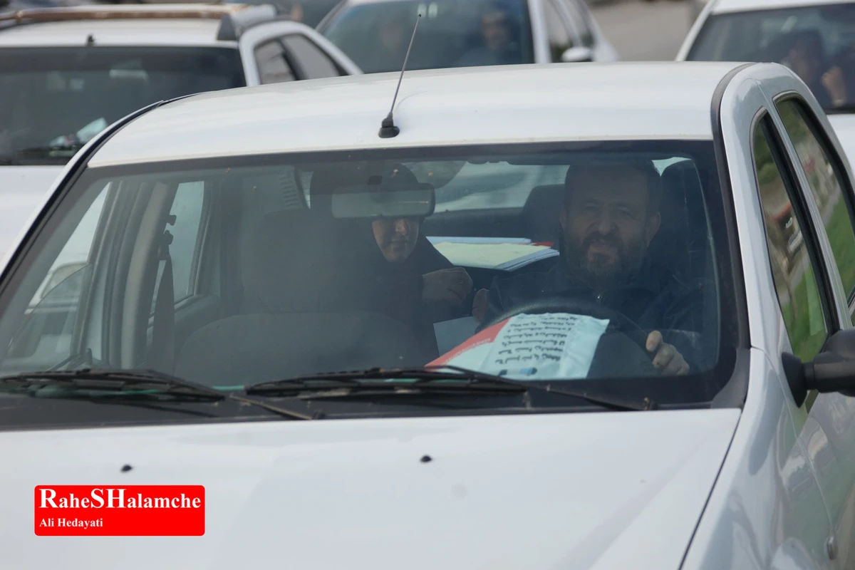 رژه خودرویی مردم بندپی بابل در حمایت از آرمان‌های رهبر شهید +تصاویر 