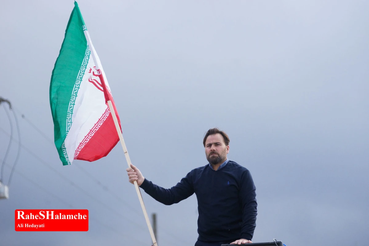 رژه خودرویی مردم بندپی بابل در حمایت از آرمان‌های رهبر شهید +تصاویر 