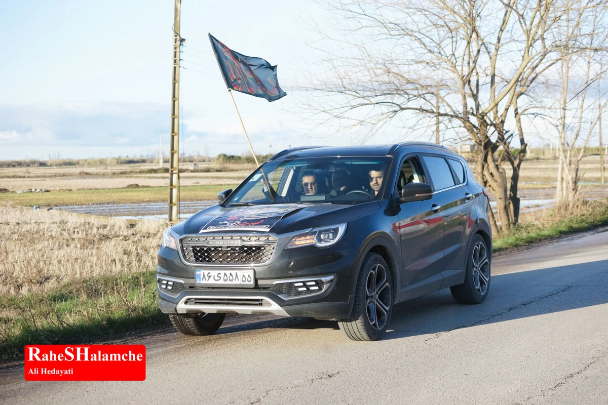 رژه خودرویی مردم بندپی بابل در حمایت از آرمان‌های رهبر شهید +تصاویر 