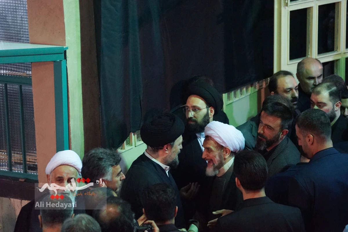 چه کسانی در مراسم ختم مادر همسر سیدحسن خمینی حضور داشتند؟ +تصاویر