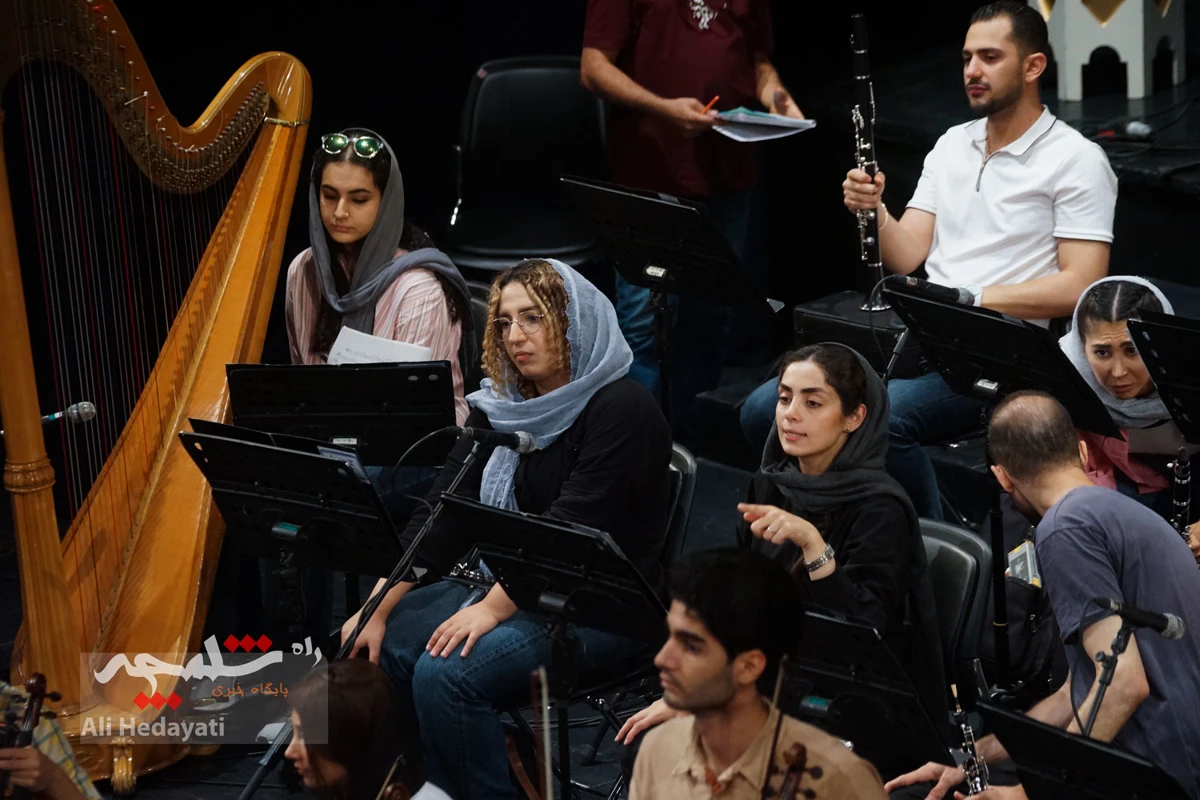 تمرین ارکستر سمفونیک تهران برای اجرا در تالار وحدت +تصاویر