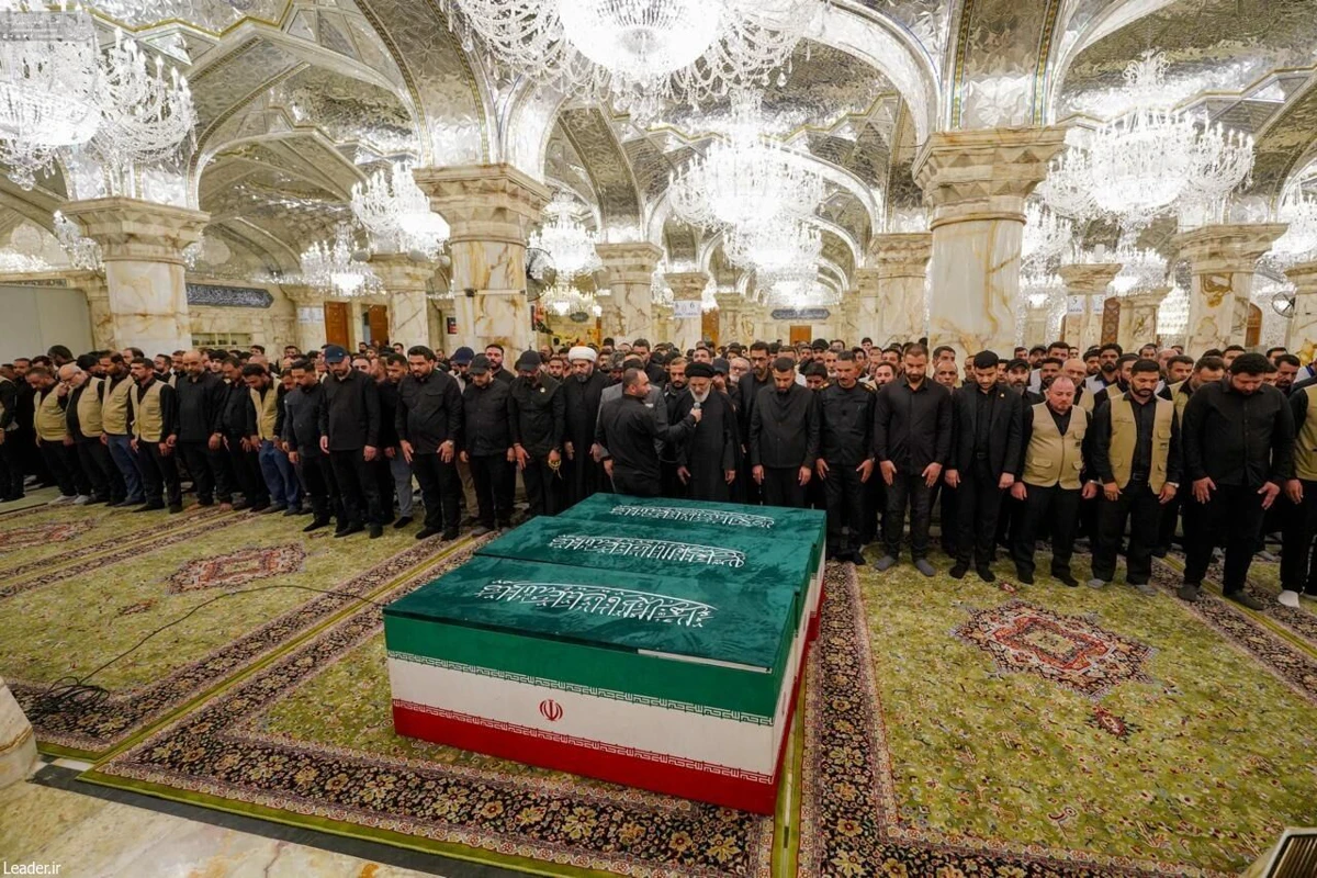 تشییع باشکوه رهبر شهید ایران در نجف اشرف +تصاویر