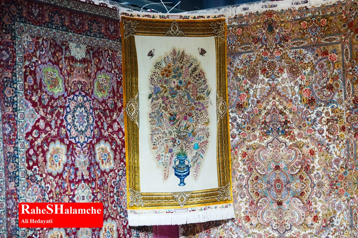 افتتاح نمایشگاه فرش دست‌بافت با حضور شهباز حسن‌پور در تهران +تصاویر