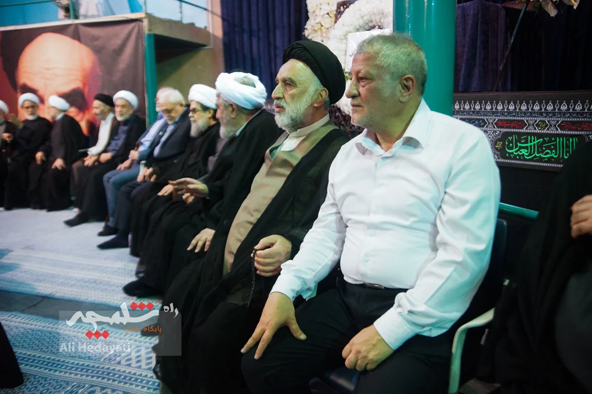 چه کسانی در مراسم ختم مادر همسر سیدحسن خمینی حضور داشتند؟ +تصاویر