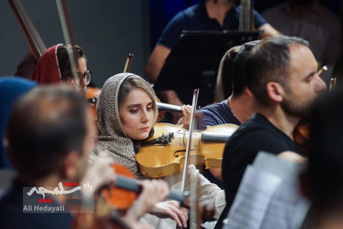 تمرین ارکستر سمفونیک تهران برای اجرا در تالار وحدت +تصاویر