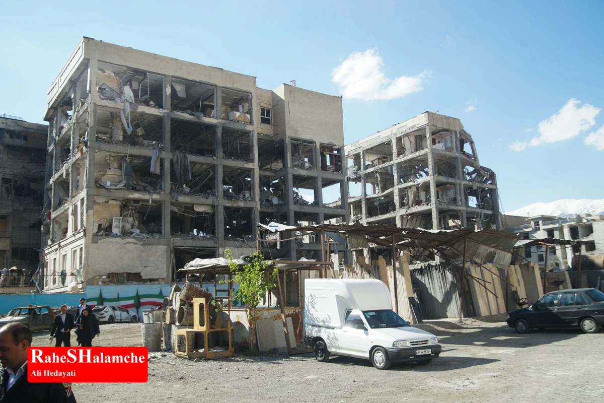 گزارش تصویری از آثار حملات موشکی در دانشگاه شریف و منازل مسکونی