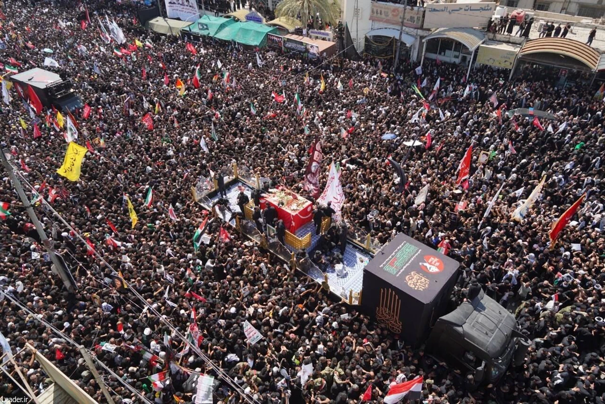 تشییع باشکوه رهبر شهید ایران در نجف اشرف +تصاویر